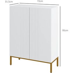 Tumba pentru incaltaminte Homcom 837-470V80WT 95x72x31 cm (White) Thumb