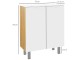 Тумба для обуви Homcom 837-472V81WT 76x31x95 cm (White Gloss/Natural Oak)