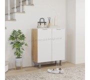 Тумба для обуви Homcom 837-472V81WT 76x31x95 cm (White Gloss/Natural Oak)