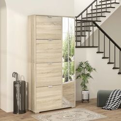 Тумба для обуви Homcom 837-488V00AK 82x30x168 cm (Oak)