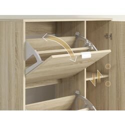 Тумба для обуви Homcom 837-488V00AK 82x30x168 cm (Oak) Thumb
