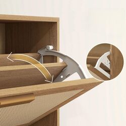 Tumba pentru incaltaminte Homcom 837-496V00BN 80x25x120 cm (Brown) Thumb