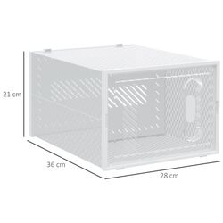 Tumba pentru incaltaminte Homcom 850-174 28x36x21 cm (White) Thumb