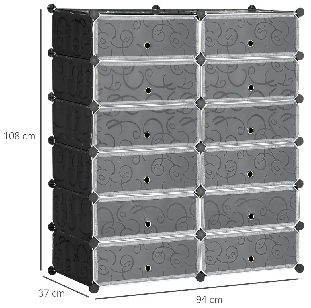 Тумба для обуви Homcom 850-183 94x108x37 cm (Black/White)