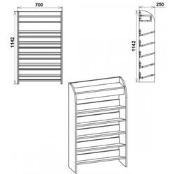 Etajera pentru incaltaminte Ideal Mobila TC 09 (Sonoma Oak) Thumb