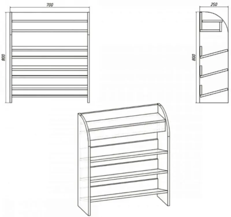 Etajera pentru incaltaminte Ideal Mobila TC 10 (Sonoma Oak)