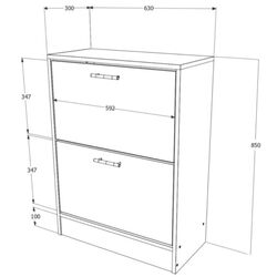 Tumba pentru incaltaminte Ideal Mobila C406 (Wenge/Sonoma Oak) Thumb