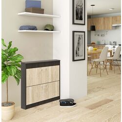 Tumba pentru incaltaminte Ideal Mobila C406 (Wenge/Sonoma Oak)