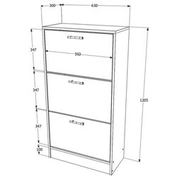 Tumba pentru incaltaminte Ideal Mobila C409 (Wenge/Sonoma Oak) Thumb