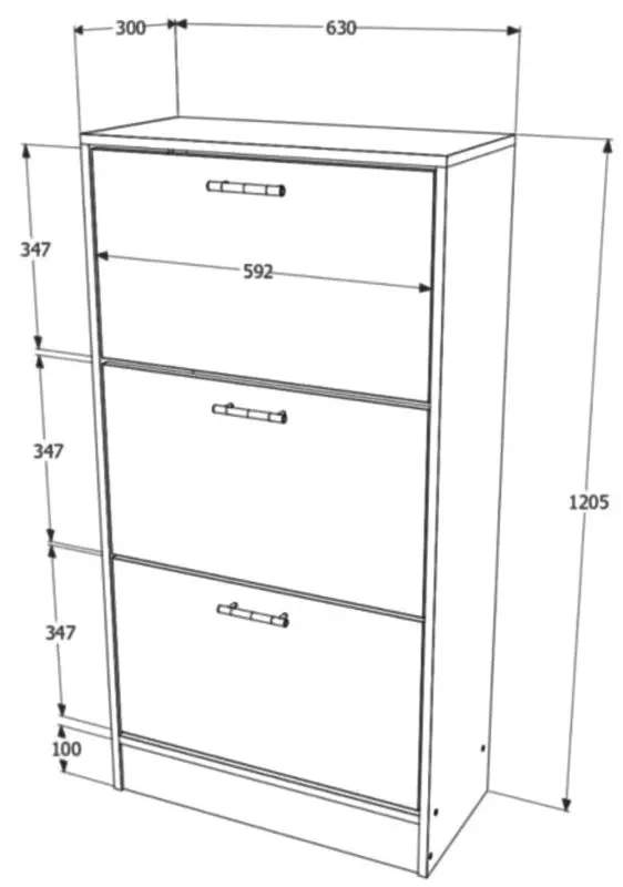 Tumba pentru incaltaminte Ideal Mobila C409 (Wenge/Sonoma Oak)