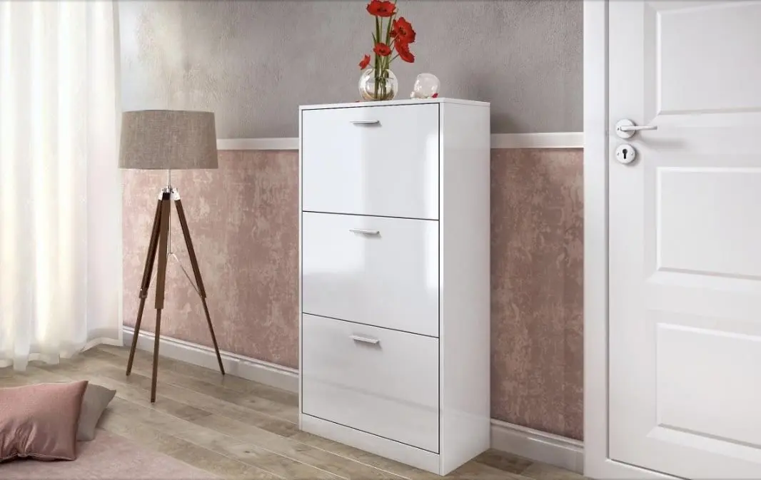 Tumba pentru incaltaminte Ideal Mobila Lino 3D (White)