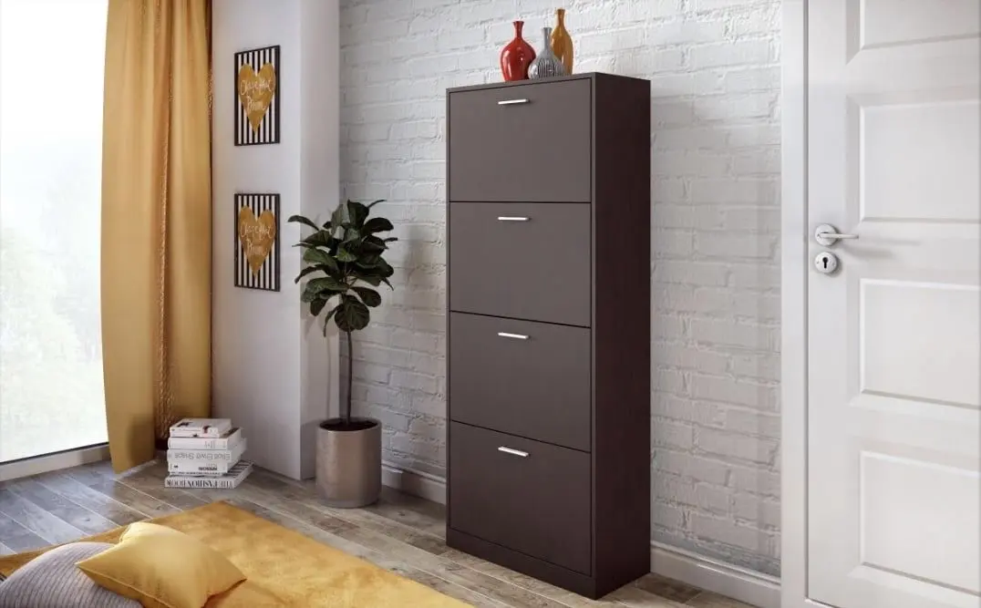 Tumba pentru incaltaminte Ideal Mobila Lino 4D (Wenge)