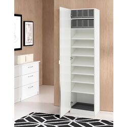 Penal pentru incaltaminte Ikea Pax/Aheim rafturi/cutii/oglinda 50x38x201 (Alb)