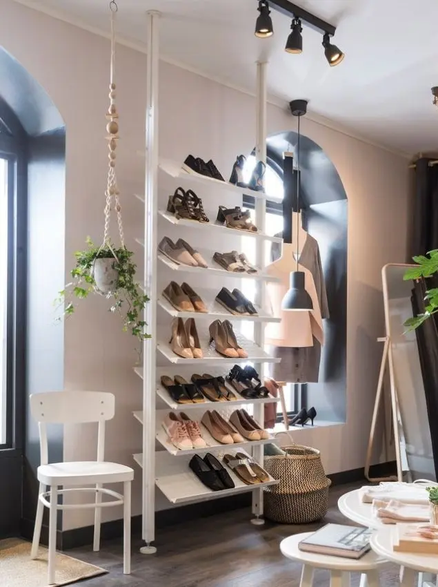 Etajera pentru incaltaminte Ikea Elvarli 1 sectiune 92x36x222-350 (Alb)