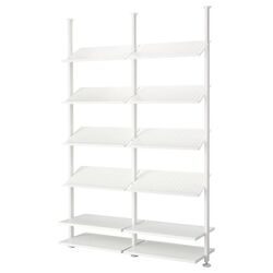 Etajera pentru incaltaminte Ikea Elvarli 2 sectiuni 175x51x222-350 (Alb) Thumb