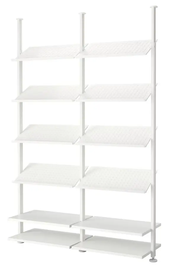 Etajera pentru incaltaminte Ikea Elvarli 2 sectiuni 175x51x222-350 (Alb)