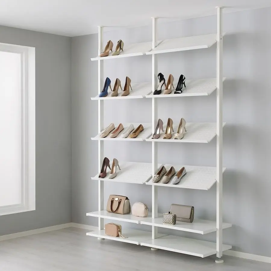 Etajera pentru incaltaminte Ikea Elvarli 2 sectiuni 175x51x222-350 (Alb)