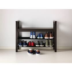Etajera pentru incaltaminte Ikea Hemnes 85x32 (Negru-maro) Thumb