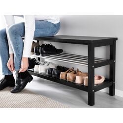 Стеллаж для обуви Ikea Tjusig 108x50 (Черный) Thumb