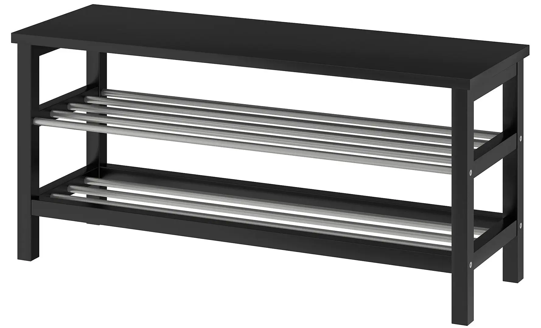 Стеллаж для обуви Ikea Tjusig 108x50 (Черный)