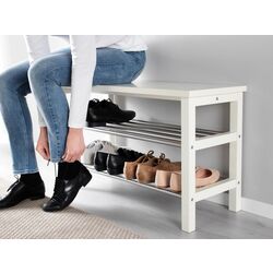Etajera pentru incaltaminte Ikea Tjusig 81x50 (Alb) Thumb