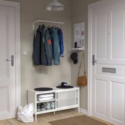 Tumba-bancheta pentru incaltaminte Ikea Mackapar usi glisante 100x37 (Alb) Thumb