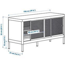 Tumba-bancheta pentru incaltaminte Ikea Mackapar usi glisante 100x37 (Alb) Thumb