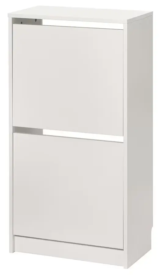 Tumba pentru incaltaminte Ikea Bissa 2 compartimente 49x28x93 (Alb)