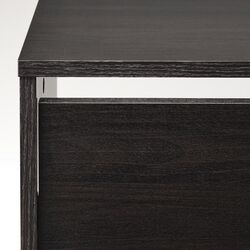 Tumba pentru incaltaminte Ikea Bissa 2 compartimente 49x28x93 (Negru-maro) Thumb