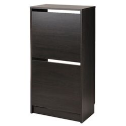 Tumba pentru incaltaminte Ikea Bissa 2 compartimente 49x28x93 (Negru-maro) Thumb