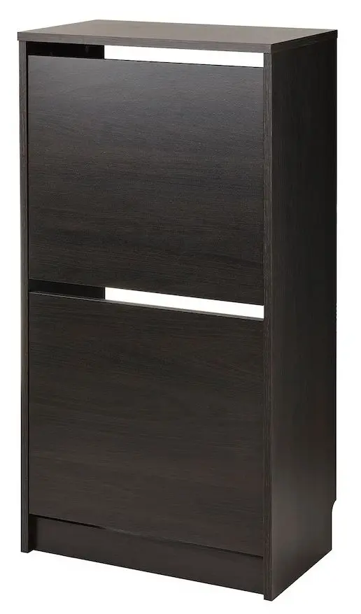 Tumba pentru incaltaminte Ikea Bissa 2 compartimente 49x28x93 (Negru-maro)