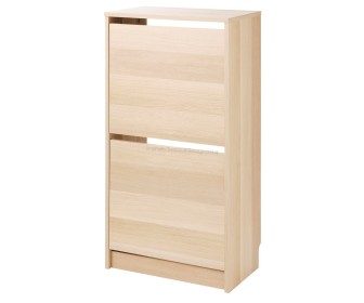 Тумба для обуви Ikea Bissa 2 отделения 49x28x93 (Под Дуб Беленый)