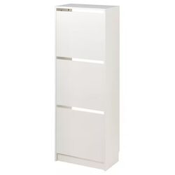 Tumba pentru incaltaminte Ikea Bissa 3 compartimente 49x28x135 (Alb)