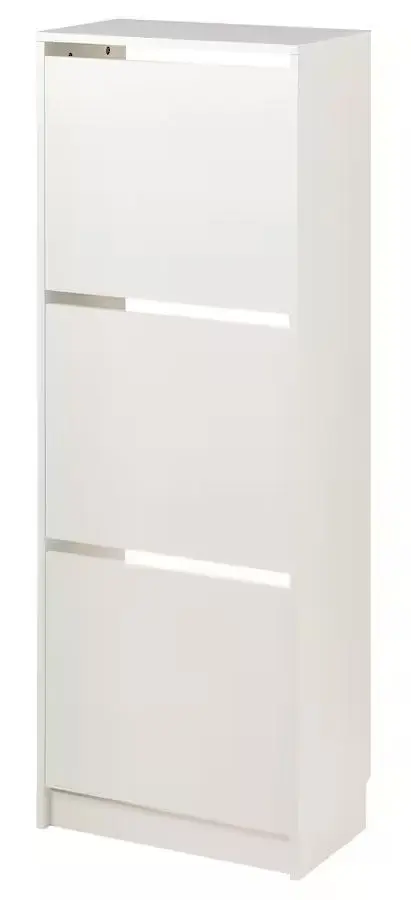 Tumba pentru incaltaminte Ikea Bissa 3 compartimente 49x28x135 (Alb)