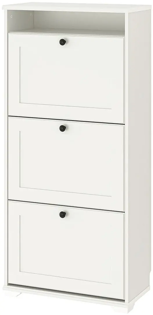 Dulap pantofi Ikea Brusali 3 compartimente 61x130 (Alb)