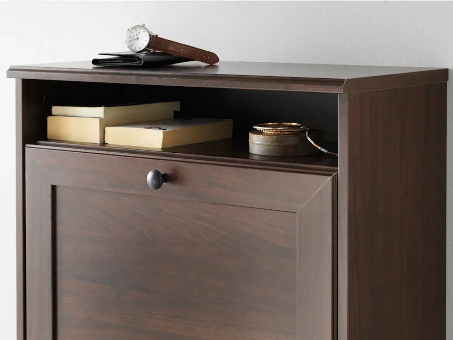 Tumba pentru incaltaminte Ikea Brusali 3 compartimente 61x30x130 (Maro)