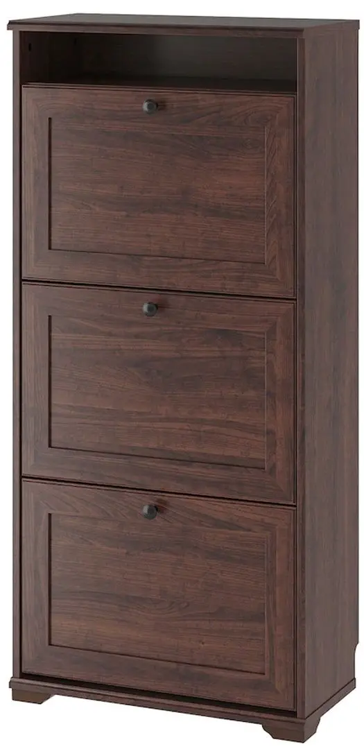 Tumba pentru incaltaminte Ikea Brusali 3 compartimente 61x30x130 (Maro)