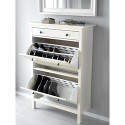 Dulap pantofi Ikea Hemnes 2 compartimente 89x127 (Alb) Thumb