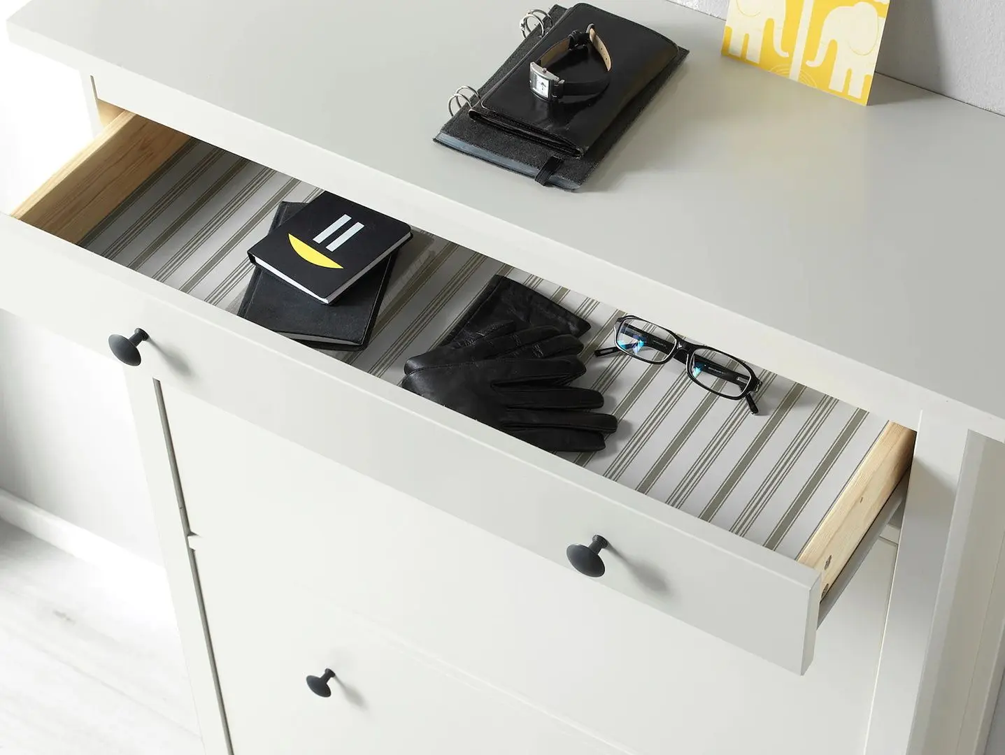 Dulap pantofi Ikea Hemnes 2 compartimente 89x127 (Alb)