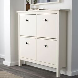 Dulap pantofi Ikea Hemnes 4 compartimente 107x101 (Alb) Thumb