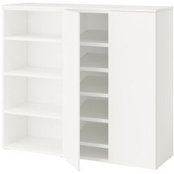 Tumba pentru incaltaminte Ikea Platsa/Fonnes cu rafturi 140x42x123 (Alb) Thumb