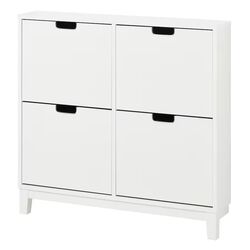 Tumba pentru incaltaminte Ikea Stall 4 compartimente 96x17x90 (Alb)