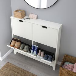 Тумба для обуви Ikea Stall 4 отделения 96x17x90 (Белый) Thumb