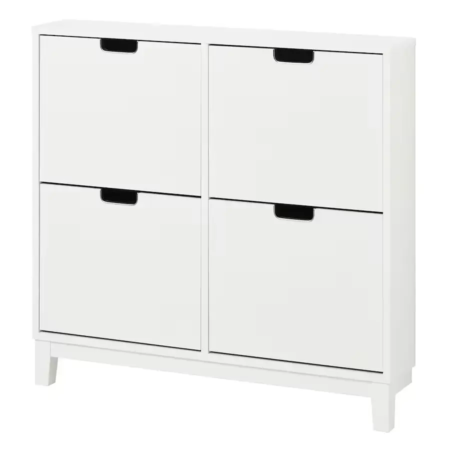 Тумба для обуви Ikea Stall 4 отделения 96x17x90 (Белый)