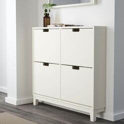 Dulap pantofi Ikea Stall 4 compartimente 96x90 (Alb) Thumb