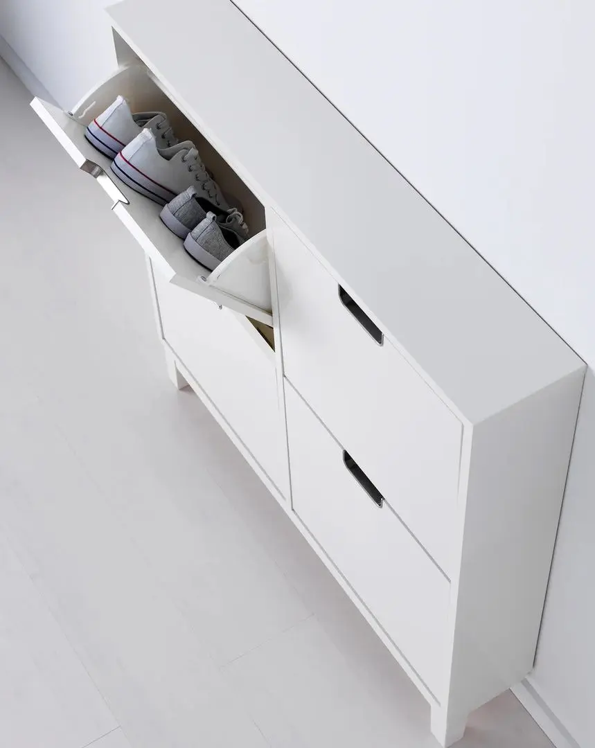 Dulap pantofi Ikea Stall 4 compartimente 96x90 (Alb) - 8