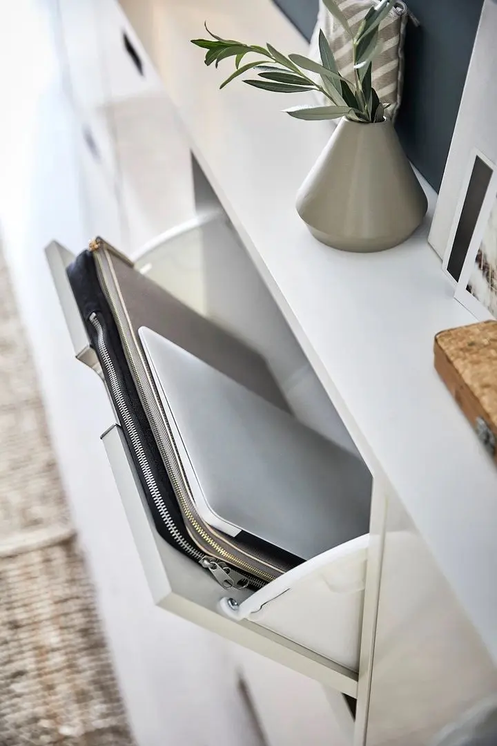 Dulap pantofi Ikea Stall 4 compartimente 96x90 (Alb) - 5