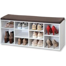 Bancheta-etajera pentru incaltaminte Kesper 15910 (White) Thumb