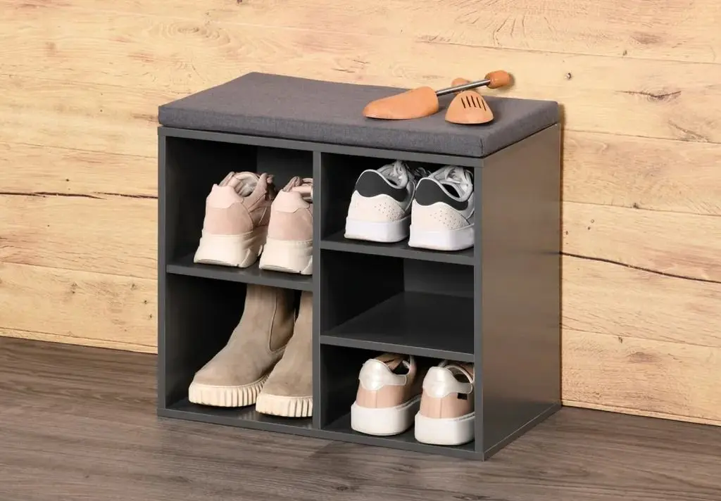 Банкетка-стеллаж для обуви Kesper 15913 (Dark Gray)