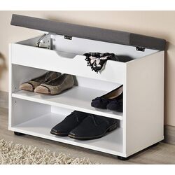 Bancheta-etajera pentru incaltaminte Kesper 15914 (White/Grey) Thumb